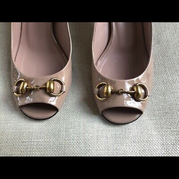Gucci Pumps Horsebit Pink Patent Heels Jolene 6 36 - Picture 3 of 8